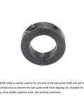 1.38 Inch Bore Double Split Shaft Collar Built Tough Carbon Steel Clamping Collar With Set Screw Black No Slip Locking Stop For Motors Drive Shafts CNC Machines And Industrial Automation, black carbon steel