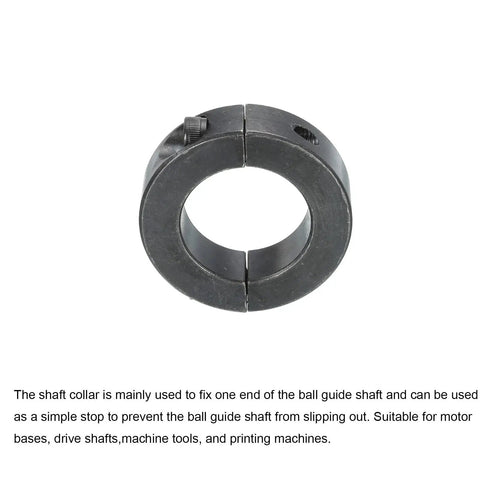 1.38 Inch Bore Double Split Shaft Collar Built Tough Carbon Steel Clamping Collar With Set Screw Black No Slip Locking Stop For Motors Drive Shafts CNC Machines And Industrial Automation, black carbon steel