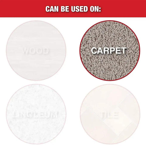 Image showing surfaces for Two And A Half Inch Self Stick Square Furniture Sliders: wood, carpet, linoleum, tile.
