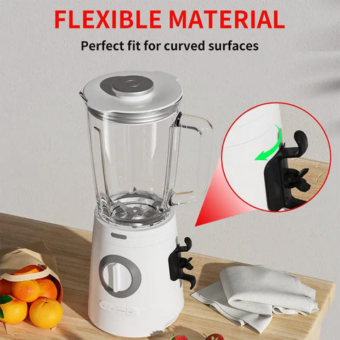 Blender with Six Pack Heat Resistant Kitchen Appliance Cord Winders And Cord Organizers For Mixers Toasters And Air Fryers Stick On Mounts For Quick Tangle Free Cable Management In Green attached.