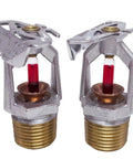 Premium Heavy Duty Sidewall Fire Sprinkler Head Packed With Snappy 68 Degree Thermal Glass Bulb, showcasing two metal units.