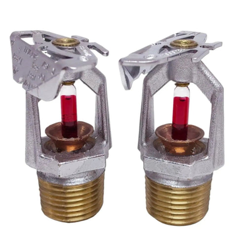 No Fuss Quick Action Sidewall Fire Sprinkler Head Triggers At 68C Wall Mounted Glass Bulb Kit for house and shop use.