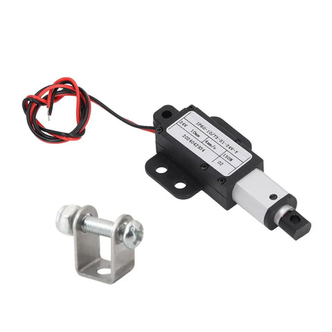 Smooth Operator Telescopic Linear Electric Actuator 24V Low Noise Run Quiet with End Limit Switches and metal mounting bracket.