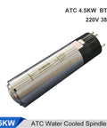 Badass 4.5KW Water Cooled Spindle Featuring Auto Tool Change BT30 Interface And 110mm Chuck Capacity for CNC machines.