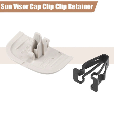 2 Pack Gray Iron Sun Visor Clip Retainer for Ford Fusion 2013-2016 and Lincoln MKZ 2013-2016, OEM style, heavy-duty replacement clips