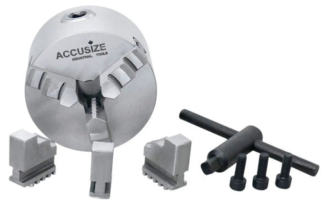 Three Jaw Chuck Plain Back 3 Inch Capacity 80 Millimeters Precision Machining Chuck With Three Thousandths Of An Inch TIR Built Rugged Semi Steel Body