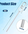 2 Pack Half Moon Elevator Door Keys Pro Gear Emergency Access Tools For Smooth Facility Upkeep And Snappy Inspection Rounds Reliable Industrial Keys That Nail The Job Effortlessly Every Single Time, silver steel keys with carabiner.