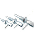 Industrial Grade Galvanized Carbon Steel Indexing Plunger L Shaped Locking Bolt With Spring Pin And Nut M12mm set of four types