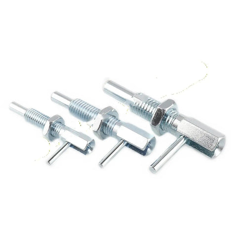 Industrial Grade Galvanized Carbon Steel Indexing Plunger L Shaped Locking Bolt With Spring Pin And Nut M12mm set of four types