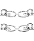 Ultra Strong Marine Tough Stainless Steel Anchor Ring Hooks And Heavy Duty Pad Eye Plates For Boat Rigging 4 Pack Viewed From Above