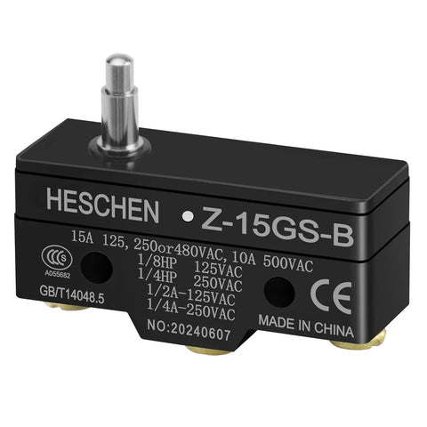 Micro Switch Z 15GS B Slim Spring Plunger Three Terminal 15A Rated Momentary Action for Industrial Controls
