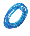 Blue Spiral Cable Wrap Sleeve 2 Meters Flame Retardant Wire Management Tube Coiled and Flexible