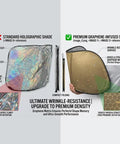 Comparison of Extra Large Foldable Windshield Sunshade For Mercedes Benz Cla 2026 Eq Ev Premium Thermal Ray Blocker and a standard shade.