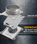 Heavy Duty Aluminum Blast Gate Four Inch Pair featuring sleek anti clog seals and killer airflow control components