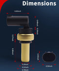 Engine Coolant Temperature Sensor Replacement 55591401 For Cruze Sonic Trax Volt Spark EV L4 1.4L 1.8L Engines 2011 2021 Direct Fit High Quality Sensor Plug And Play Long Lasting Performance. dimensions diagram with 2-pin connector