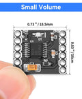 Dual Channel DC Motor Driver Board With H Bridge For DIY Projects 3 To 10V Input 1.5A Per Channel Tiny 0.73x0.63 Inch Board