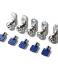 Heavy Duty Tubular Cam Locks Keyed Alike Cylinder Hardware No Sweat Installation with blue keys for lockers and cabinets.