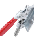 Beefy Push Pull Toggle Clamp for Quick Fixture Setup 180kg Holding Force Iron and Plastic Construction 13x8.5cm Clamp Tool for Equipment Installation Home Decor Woodworking Hand Use, red handle