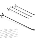 25 Pack Black Pegboard Hooks 12 Inch Heavy Duty L-Hooks For Quarter-Inch Pegboards Garage Tool Organizer And Display Hangers With 30 Pound Capacity