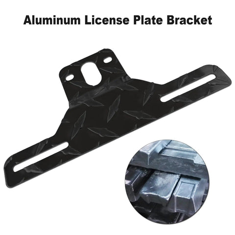 Rugged Heavy Duty Aluminum Trailer License Plate Bracket Holder For Trucks Trailers RVs Boats Universal Plates With Mounting Screws Caps