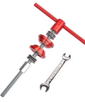 Bike Headset Press In Tool And Bottom Bracket Install Tool With Wrench T Handle Anti Slip Universal Bearing Installer shown disassembled