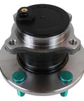 Front view of Rear Wheel Bearing And Hub Assembly 5 Lug With ABS Replacement For Mazda 3 2004 2013 Mazda 3 Sport 2009 2013 And Mazda 5 2006 2017 Rear Left Right 4 Wheel ABS