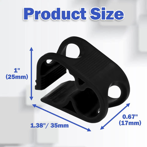 Six Piece Black Siphon Hose Clamp Set With Adjustable Flow Control for 6 to 12mm Tubing size illustration, POM plastic