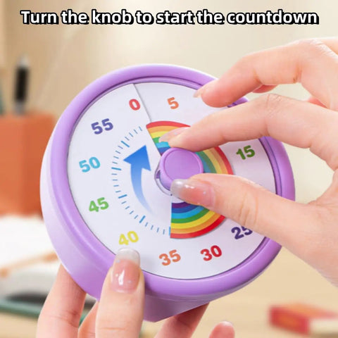 Colorful Visual Countdown Timer Kid Friendly For All Ages 60 Minute Time Timer For Classroom Home Office Kitchen in use