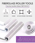 Pro Fiberglass Roller Set With Detail Brushes To Crush Air Bubbles Fast And Top Shelf Resin Laminating Kit For Boat Fixing and tools with aluminum alloy handles.