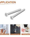 Premium Size 12 X 2.5 Inch Flat Head Phillips Driven Screws, 304 Rust Proof Stainless Steel Wood Fasteners For Furniture Assembly shown in use.