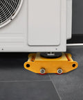 Heavy Duty Machinery Mover Skate Dolly With Four Smooth Rolling Wheels, 13228 lb capacity under machinery on floor.