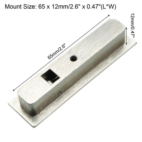 Concealed Ring Flush Recessed Door And Drawer Pull Handle, Metal Construction With Grab-And-Go Easy Grip, Silver Tone Finish, Includes Three Screws, 2.9 Inch Long, Great For Cabinets And Furniture. 65 x 12mm silver recessed pull handle for cabinets