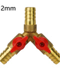 Boss Level Solid Brass 3-Way Ball Valve With 12mm Fitment for water air flow throttle plumbing pneumatic system.