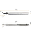 Pro Grade Deburring Tool Kit With 11 High Speed Steel Swivel Blades And Tungsten Carbide Scribe dimensions view