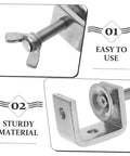 Two Pack Heavy Duty Clamps For Woodworking Quick And Secure C Clamps For Small To Large Materials showing close-up metal parts