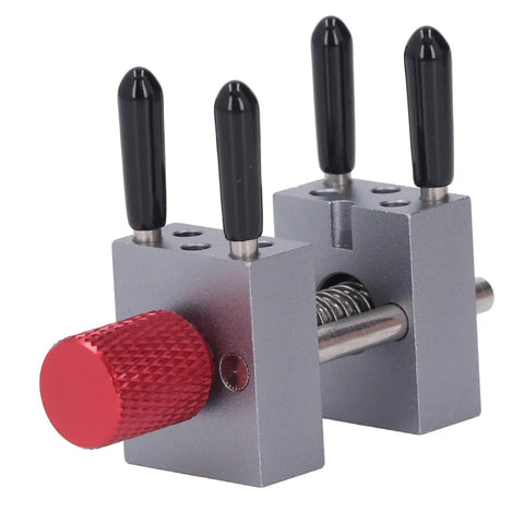 Mini Bench Vise Clamp For Jewelry Repair And Model Making Pro Grade Adjustable Parallel Jaws For Gripping Small Parts Up To 1.18 Inches Metal Silver With Protective Sleeves And 10 Holes on white background