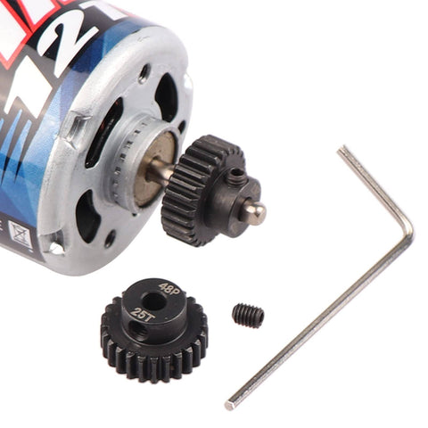 Five Pack 48P RC Motor Pinion Gear Set 22T 23T 24T 25T 26T Hardened Steel Upgrade For 1/10 Scale RC Cars With 3.175mm Shaft Motors Fits Steel Spur Gear Only