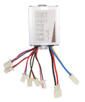 36V 500W Motor Controller With Throttle Grip for Electric Scooters, Tricycles, and Bikes with wiring, front view