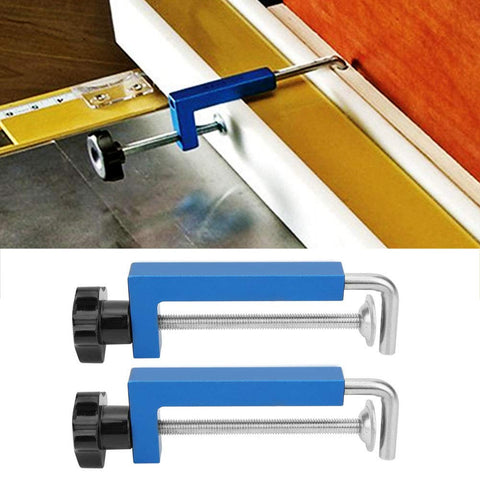 2 Pack 120mm Aluminum Alloy Flexible Clamps For DIY Woodworking And Carpentry Handy Rust Resistant Clamps securing wood piece