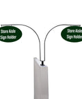 Game Changing Curved Gondola Shelf Double Side Magnetic Base Sign Holder Rack Retail Store Aisle Walkway Section Markers And Labels Fast Gripping Easy Install 5 Pack on curved display with dual sign holders.