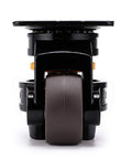 Beefy Heavy Duty Leveling Casters With Large Top Plate And Retractable NBR Pad Front View, Ideal for Heavy Workbenches, Pack Of 4