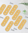 Golden Flat Straight Mending Brackets Kit With 80 Screws 20 Pieces Metal Fixing Plates For Furniture Table And Chair Repair DIY
