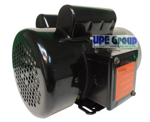 Bulletproof Replacement For 3 Hp Electric Motor Fits 3450 And 3600 Rpm Single Phase 56C Frame Tefc 230 Volt Gear side view with cooling cover.
