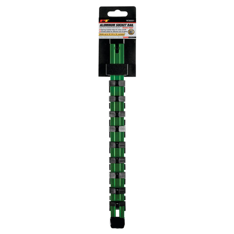 Dang Sturdy Lightweight Aluminum 1/4 Inch Drive Socket Rail Organizer Double Sided Rack Features Spring Loaded Ball Bearing Clips To Keep Your Garage Gear Slick And The Shop Floor Sorted