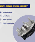 Rear Wheel Bearing And Hub Assembly Compatible With 2012-2016 Chrysler Town And Country, 2012-2020 Dodge Grand Caravan, pictured.