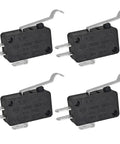 Industrial SPDT Micro Switch With Roller Lever Snap Action, Built To Last Heavy-Duty Industrial-Grade Replacement, Pack Of 4