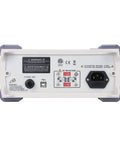 Back panel of Pro Grade Digital Multimeter With 199999 Count, power socket and warning labels visible