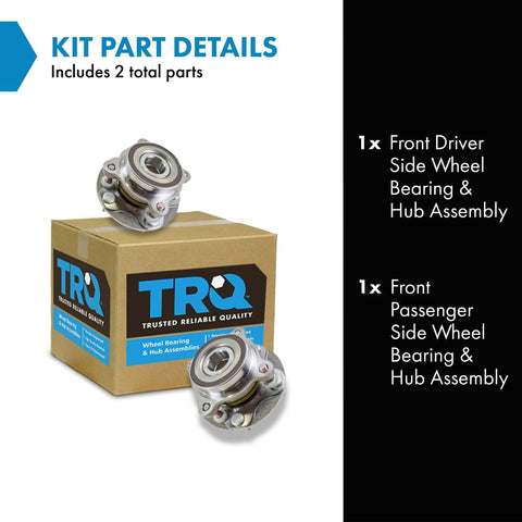 Front Left And Right Wheel Bearing And Hub Assembly Set For 4X4 Rigs Only Compatible With Toyota Tundra 4X4 2007-2021 And Sequoia 4WD 2008-2022 in packaging.