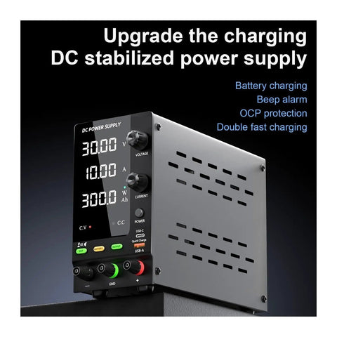 Adjustable DC Power Supply 30V 10A And 5A Lab Grade Variable Voltage Current Regulator With digital display