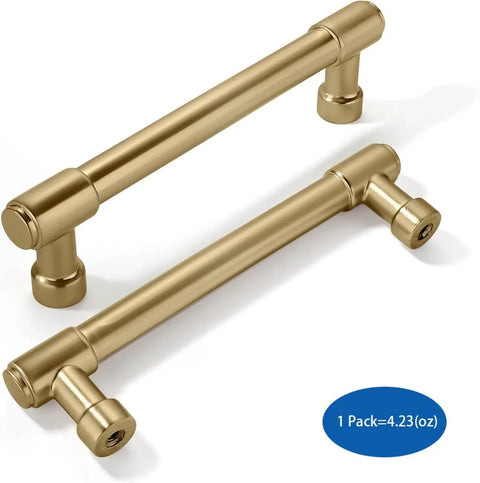 Ten Pack Three And Three Quarters Inch Champagne Bronze Cabinet Pulls Satin Brass Gold Hardware Durable Zinc Alloy Handles
